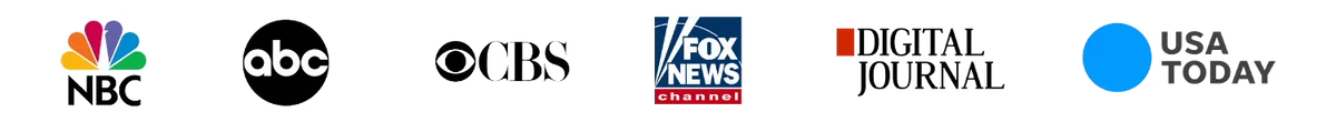 As seen on NBC, ABC, CBS, Fox News, Digital Journal, USA Today