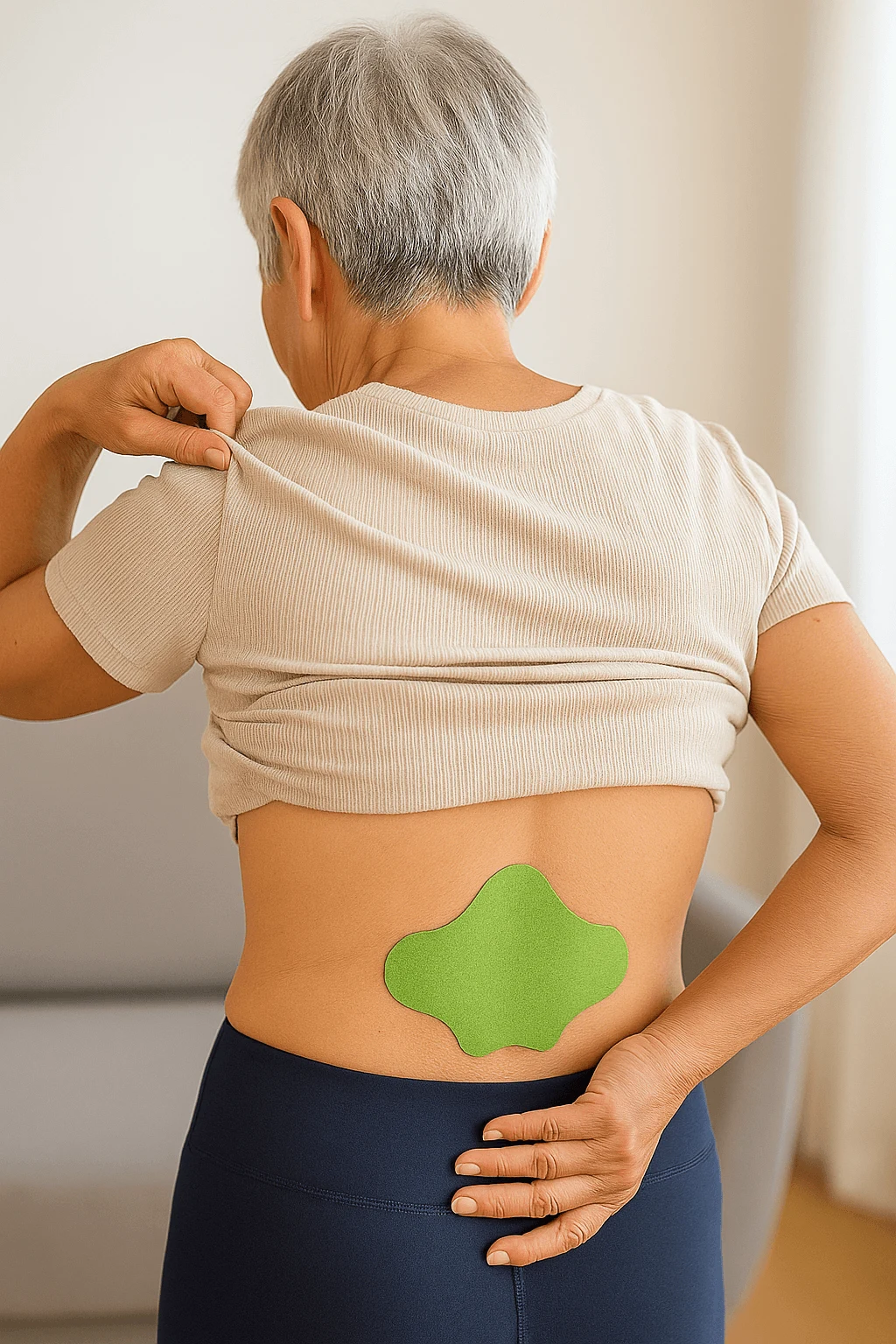 Patch applied to lower back